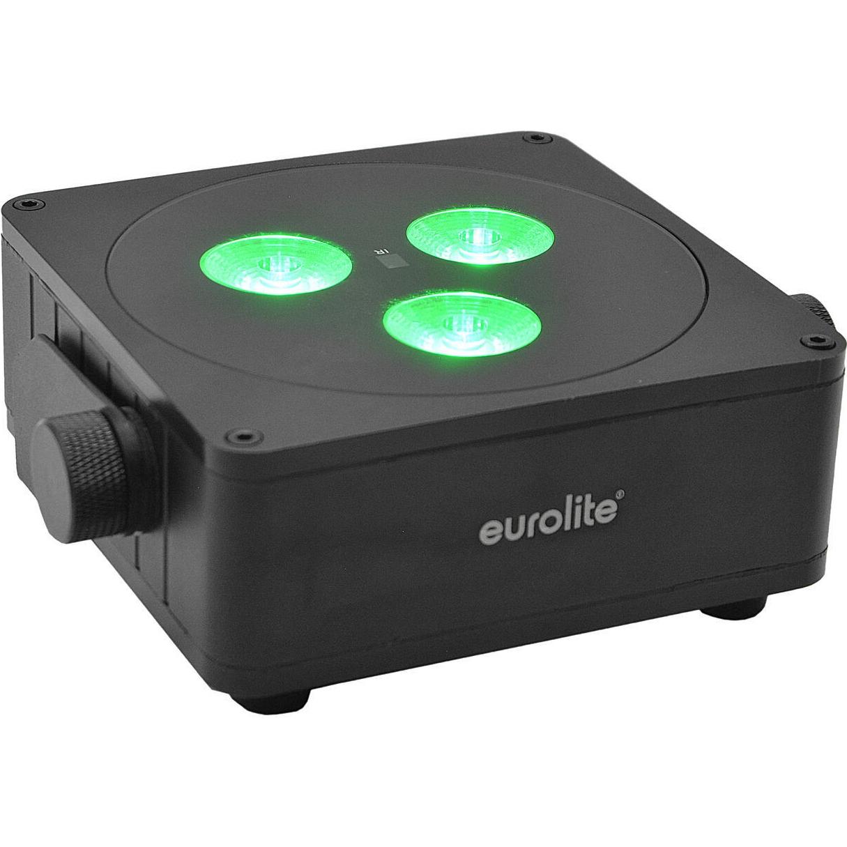 Eurolite Set 4x AKKU IP Flat Light 3 sw + Soft-Bag (8 W, LED), Faro, Nero