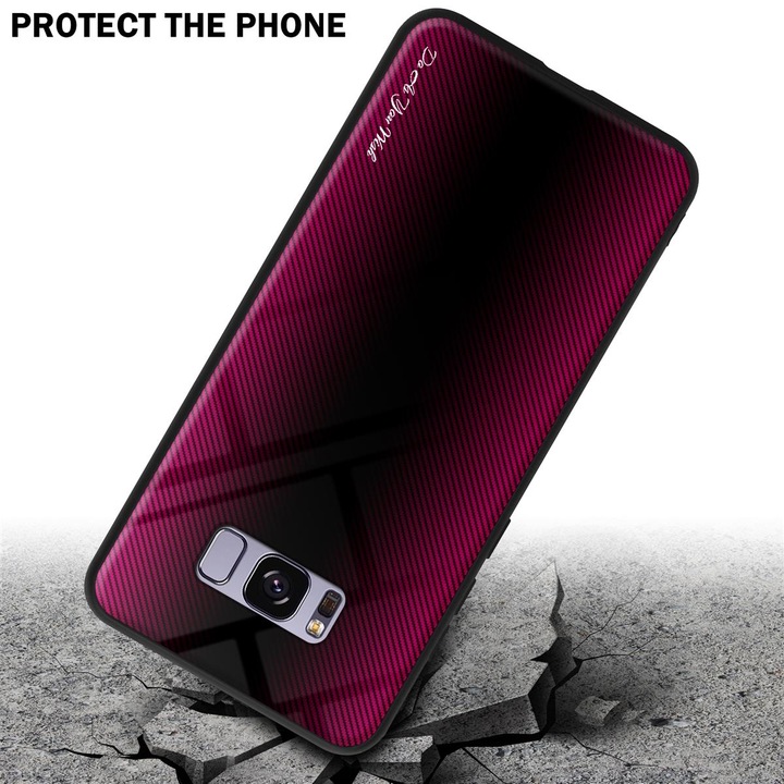 Productafbeelding Cadorabo TPU gestreepte glasplaat (Samsung Galaxy S8+)