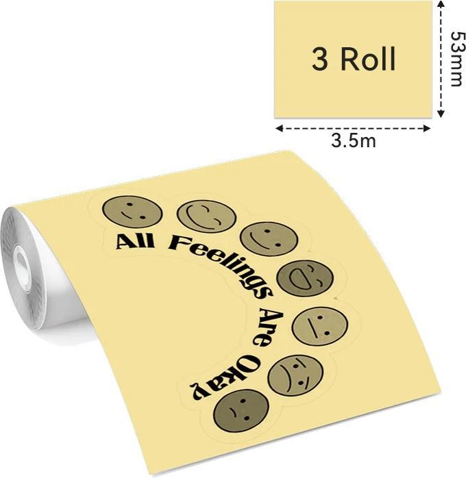 Actual product image Phomemo Sticker paper for T02 & Q02 & M02 (3 rolls/box)