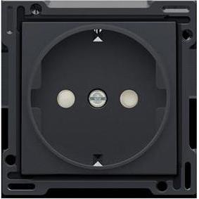 Niko, Zubehör Elektroinstallation, Tangente für Steckdose mit Seitenerdung und Sicherheitsschalter, anthrazit.