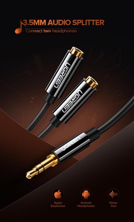 Produktbild Ugreen 3.5mm Stereo Audio Splitter (0.20 m, 3.5mm Klinke (AUX))
