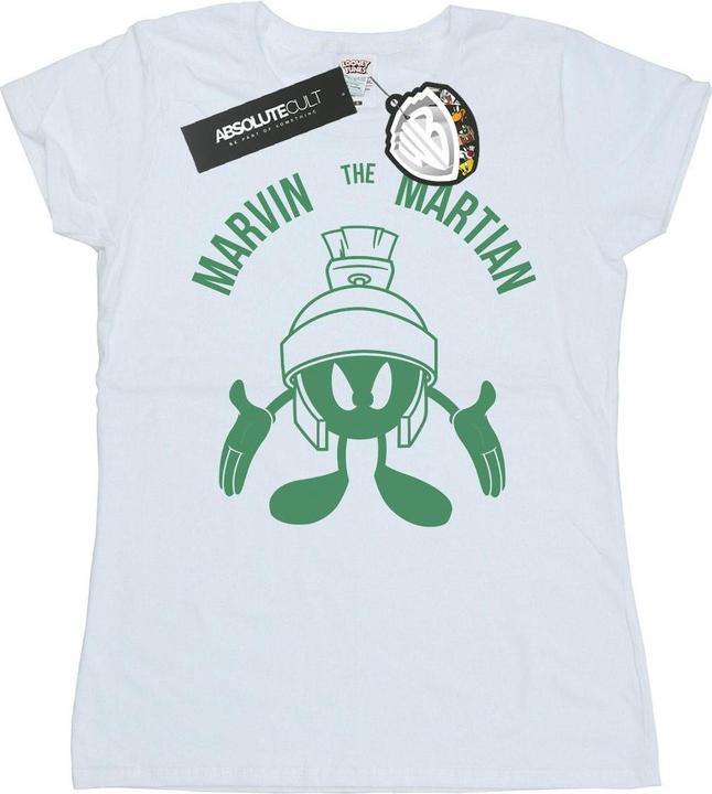 Actual product image Looney Tunes Womens/Ladies Marvin The Martian Large Head Cotton T-Shirt (M)