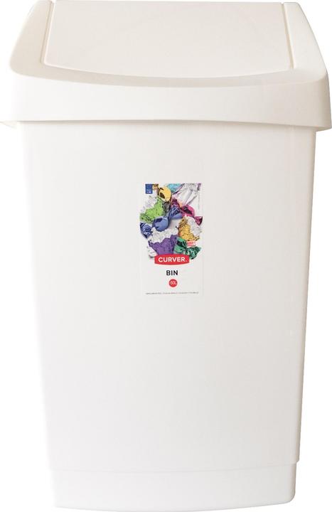 Curver Afvalbak Click-It 50l wit met klapdeksel (50 l)