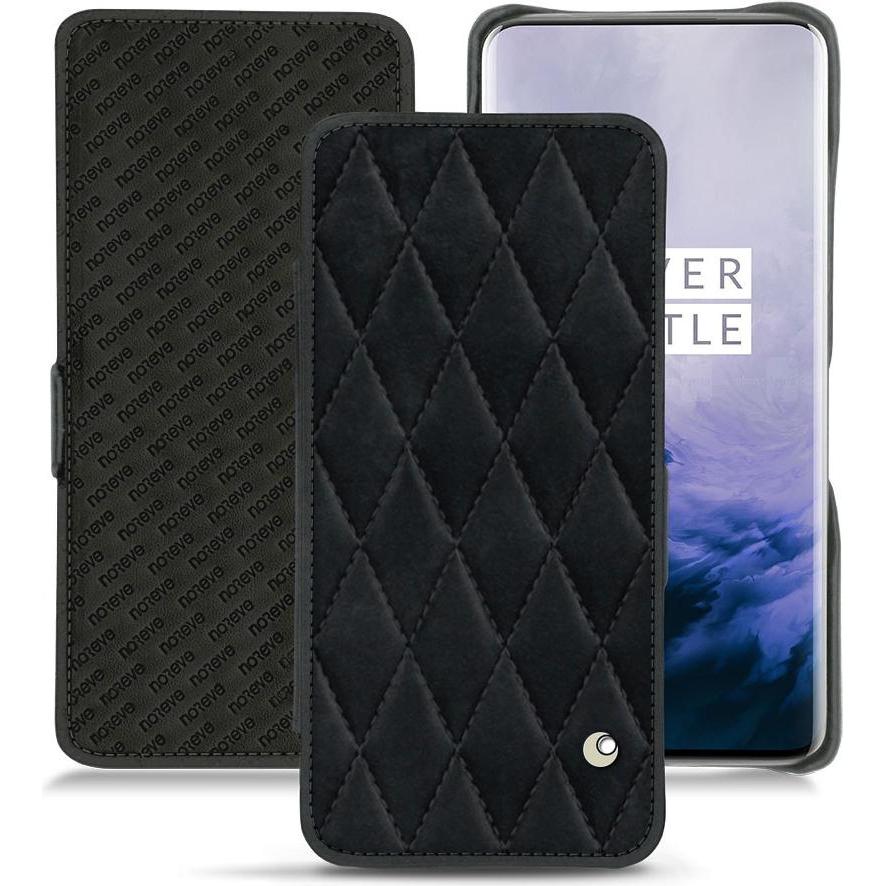 Noreve Lederschutzhülle horizontal (OnePlus 7 Pro), Smartphone Hülle, Schwarz