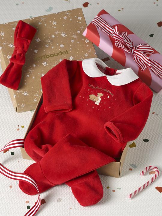 Produktbild Vertbaudet Baby Weihnachts-Geschenkset: Strampler & Haarband (86)