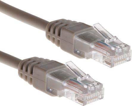 Produktbild RS PRO Patch cord Cat5e UTP LSZH Grey 15m (U/UTP, CAT5e, 15 m)