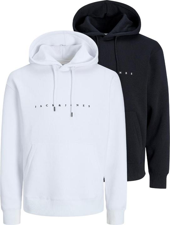 Produktbild Jack & Jones - Star - Sweatshirt / Hoodie - 2er Pack (3XL Schwarz / weiss) (3XL)