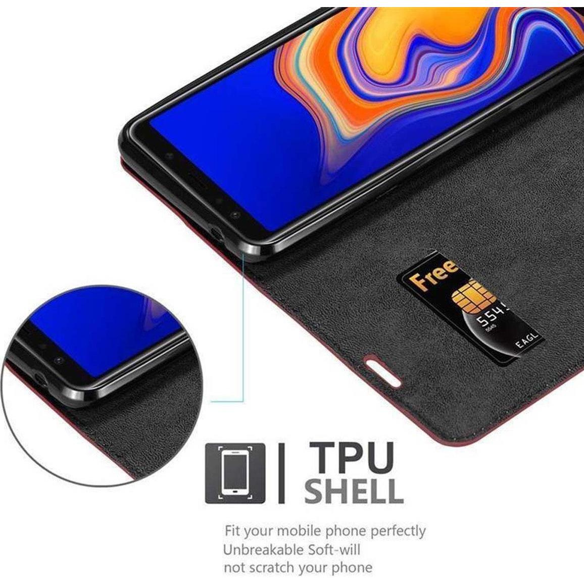 Thumbnail - Cadorabo Book Invisible Magnet Cover (Samsung Galaxy A6s), Smartphone Hülle, Rot