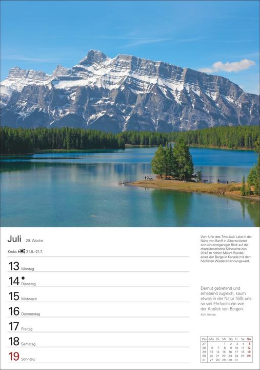 Produktbild Harenberg Kanada Wochenplaner 2026 - Eine Reise in 53 Bildern