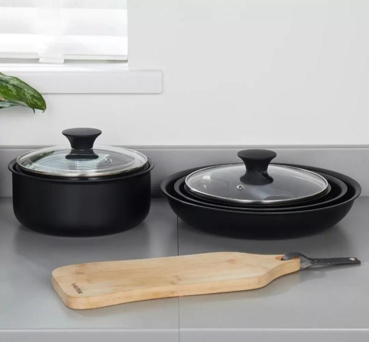 Actual product image Salter BW12055IS Clip & Cook 14-Piece Kitchen Set (Pan set + pot set, Aluminium)