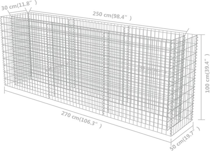 Actual product image vidaXL Gabionen-Hochbeet