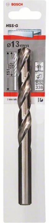 Immagine prodotto Bosch Professional Zubehör Trapano per metallo HSS-G, DIN 338, 13 x 101 x 151 mm, confezione da 1 pezzo (13 mm)