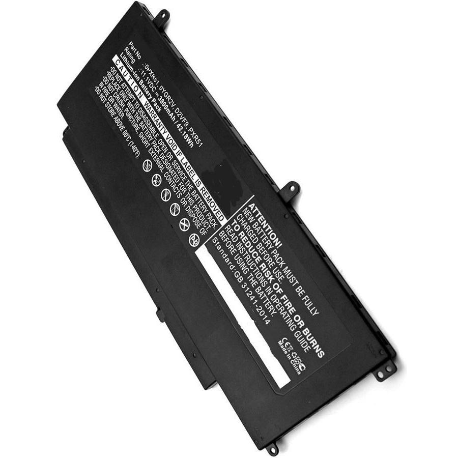 CoreParts Laptop Battery for Dell (1 Zellen, 3400 mAh), Notebook Akku, Schwarz