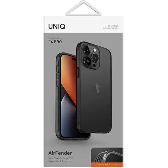 Thumbnail - Uniq etui Air Fender iPhone 14 Pro 6,1" szary/smoked grey tinted (Apple iPhone 14 Pro), Smartphone Hülle, Grau
