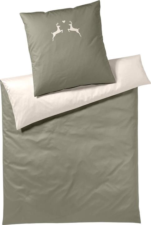 Image du produit Elegante Alpenchic Hirsche (Set de linge de lit, 155x220 cm + 80x80 cm)