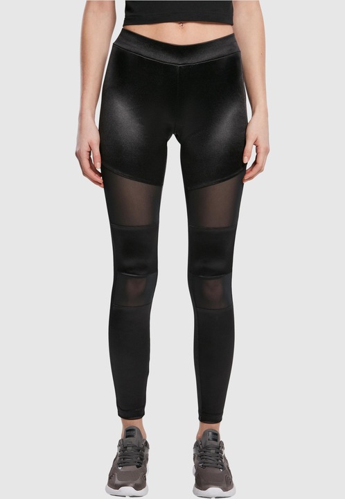 Actual product image Urban Classics Ladies Shiny Tech Mesh Leggings (M)