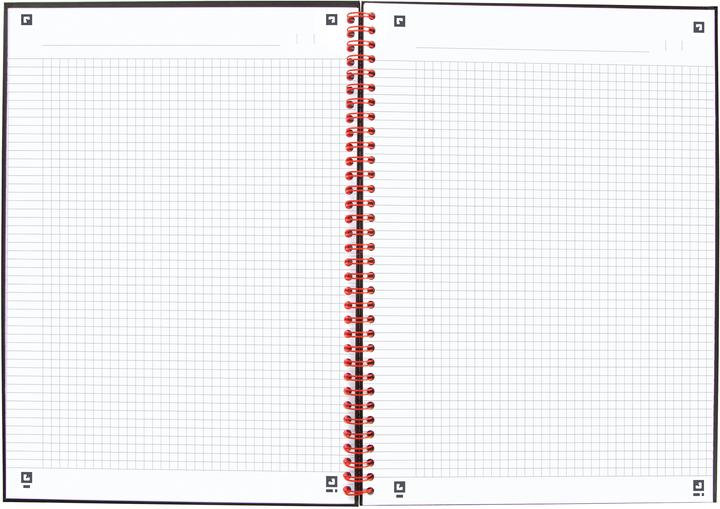 Actual product image Oxford Black 'n Red (A4, Checked, Hardcover)