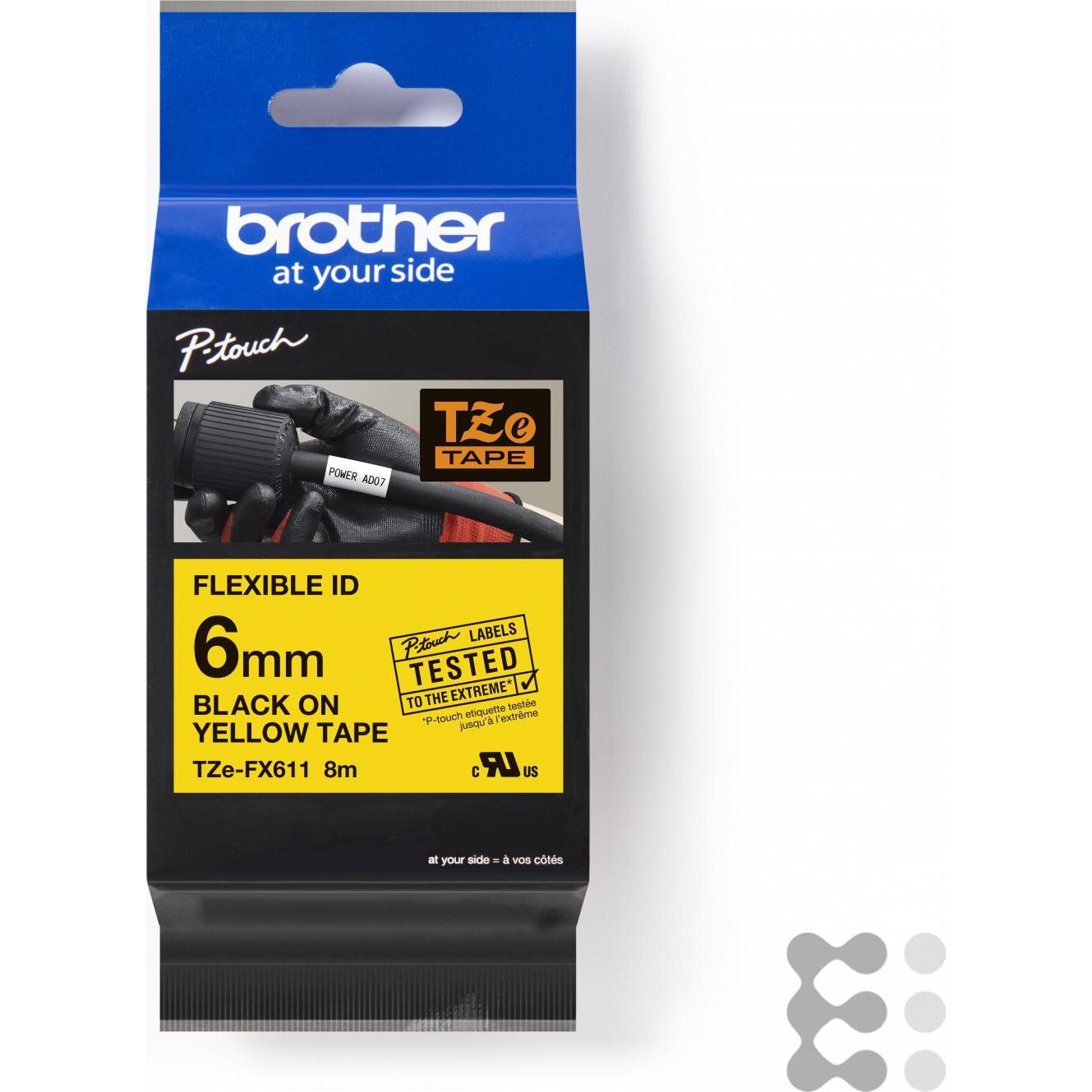 Thumbnail - Brother, Beschriftungsband, Tze-Fx611 (0.60 cm, Gelb, Schwarz)