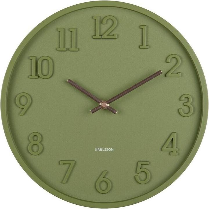 Karlsson Wanduhr Calma 30 x 3.8 cm, Grün, Form (30 cm)