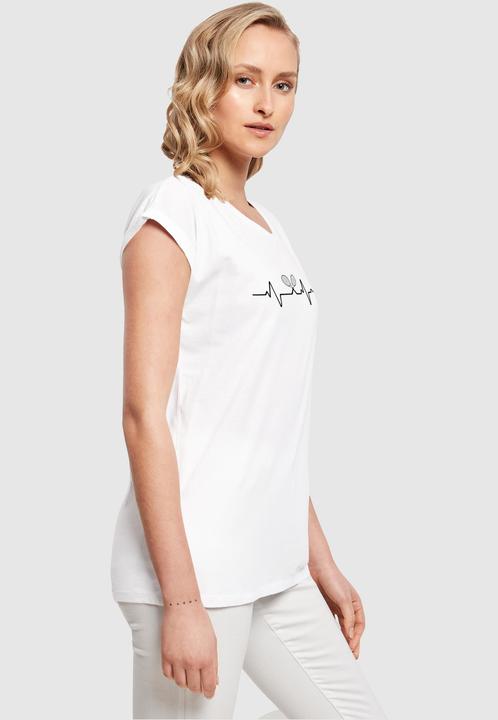 Produktbild Merchcode Ladies Tennis Beats Extended Shoulder Tee - 116487 (XL)