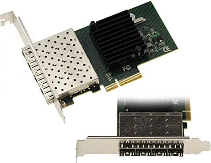 Produktbild Kalea-informatique PCIe SFP 4-Ports Fibre LC Netzwerkcontrollerkarte mit Intel I350AM4-Chipset (Mini PCI Express)