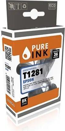 Productafbeelding Pure Ink EPST1281BK PI EPSON T1281 BX inkt zwart gereviseerd 170 pagina's Chip 5,9ml (BK)