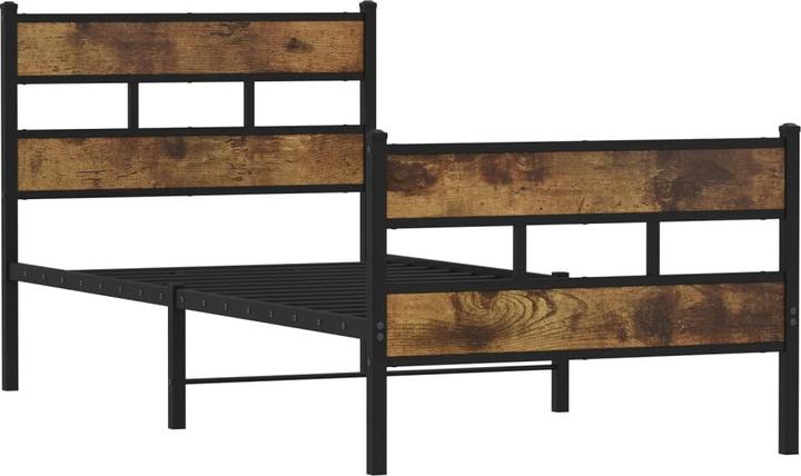 Image du produit VidaXL Lit sans matelas Chêne fumé (90 x 200 cm)