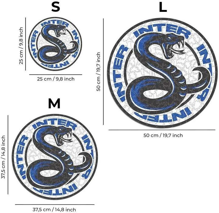 Produktbild Iconic FC Inter Mailand - Logo mit Schlange - Holz Puzzle Grösse M (270 Teile) (270 Teile)