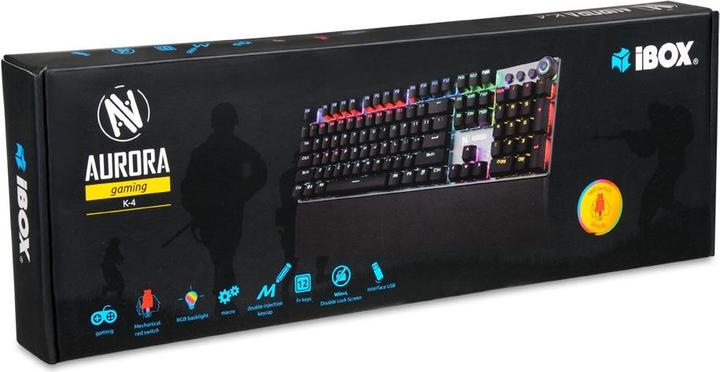 Actual product image iBox AURORA K-4 Keyboard USB QWERTY (US, Cable)