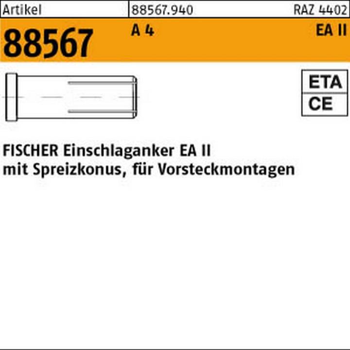 Produktbild Fischer Einschlaganker EA II M 16 x 65 R (20 Stk.)
