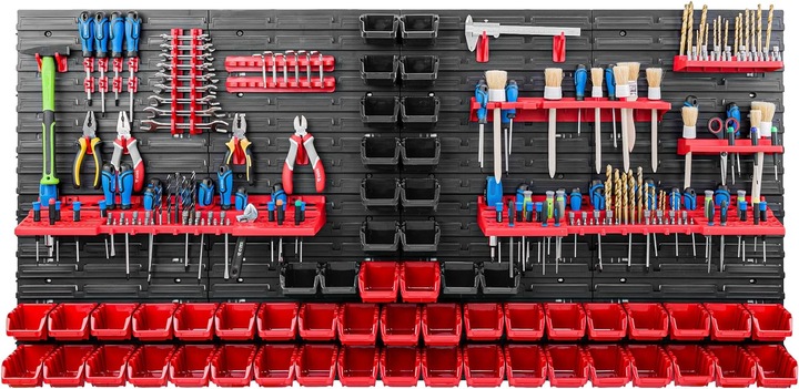 Produktbild SimpleThing Lagersystem Werkstattregal 156 x 78 cm, 56 Boxen