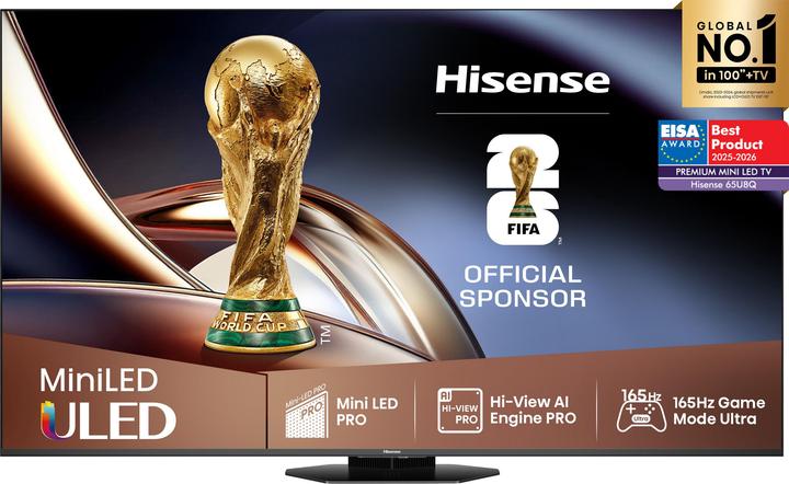 Immagine prodotto Hisense TV 65U8Q (65", U8KQ, LED, Mini-LED, 4K, 2025)