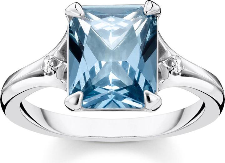Produktbild Thomas Sabo Ring Blauer Stein Mit Mond & Stern (54, 925 Silber)