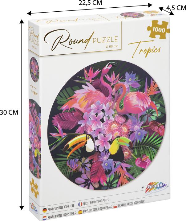 Actual product image Grafix Tropical Round Puzzle 1000 pcs - (K-400054) (1000 pieces)