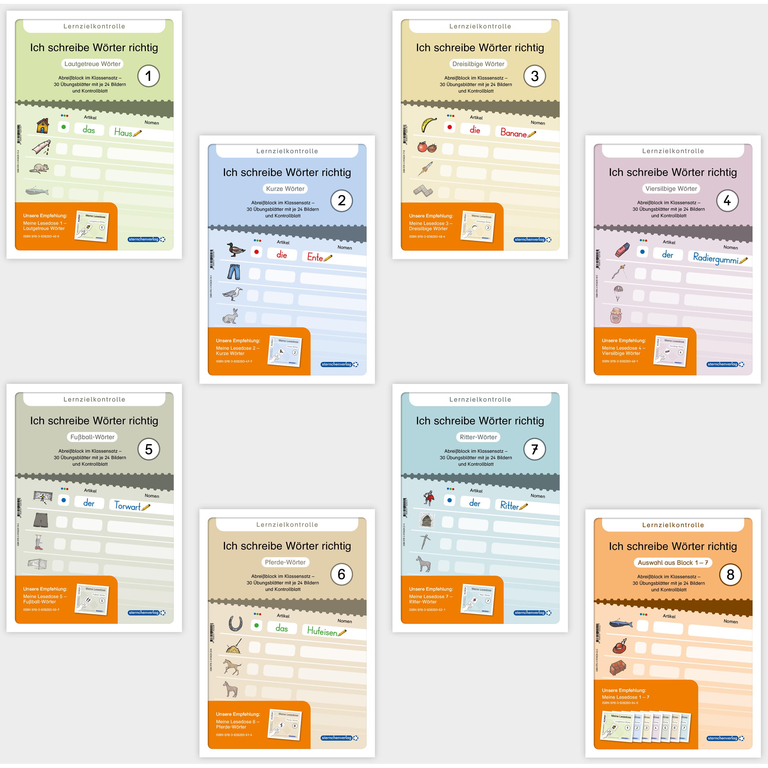 Thumbnail - Ich schreibe Wörter richtig - Abreissblock 6 - Lernzielkontrolle - Pferde-Wörter, Schulbücher von Katrin Langhans, Stern...