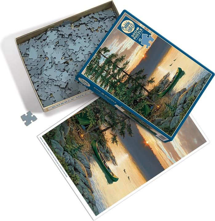 Actual product image Cobble Hill Canoe Lake 500 parts (500 pieces)