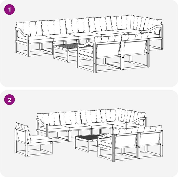 Produktbild vidaXL Outdoor-Sofa