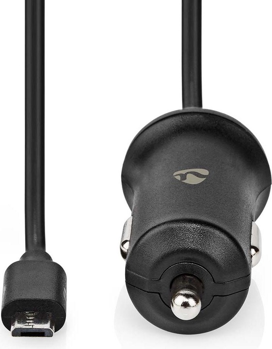 Produktbild Nedis CCHAM240ABK Kfz-Ladegerät 2,4 A Festkabel Micro-USB Schwarz