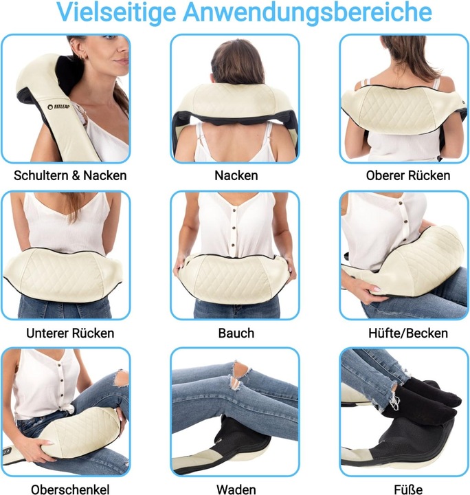Produktbild Fitleap Nackenmassagegerät, Shiatsu Massagegerät für Muskelschmerzlinderung