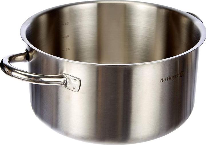 Produktbild de Buyer PRIM'APPETY Kochtopf nieder Ø24cm, Induktion (Kochtopf, Edelstahl, 24 x 15 cm)