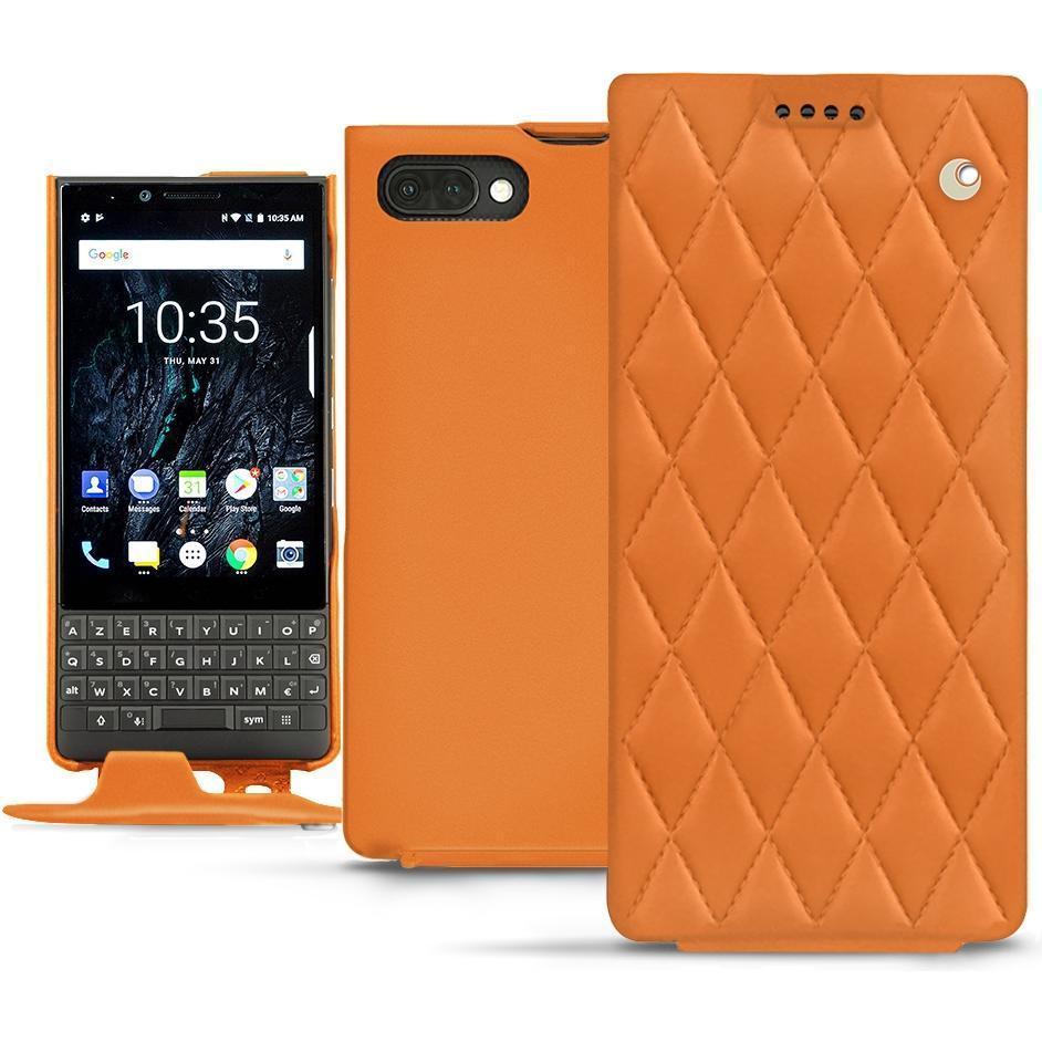 Noreve Lederschutzhülle vertikal (Blackberry KEY2), Smartphone Hülle, Orange