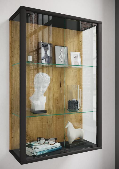 Produktbild VCM Wandvitrine Hängevitrine Glas Udina M (60 x 25 x 80 cm)