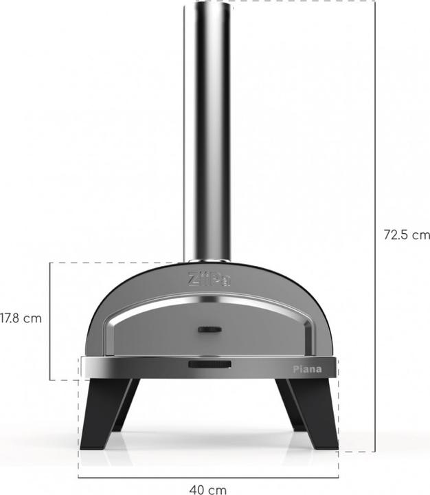Actual product image Ziipa Piana Charbon (Pizza oven wood)