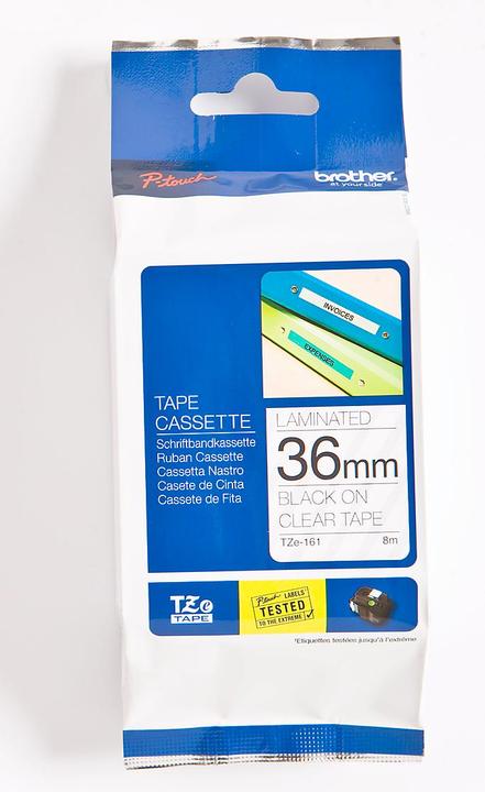 Actual product image Brother Tze-161 (3.60 cm, Black, Transparent)