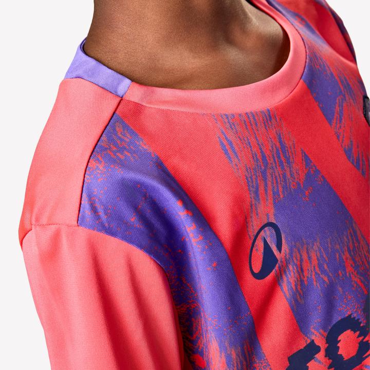 Produktbild Kipsta Kinder Fussball Trikot kurzarm - VIRALTO Kids Roarrr Mandrill rot/violett (140)