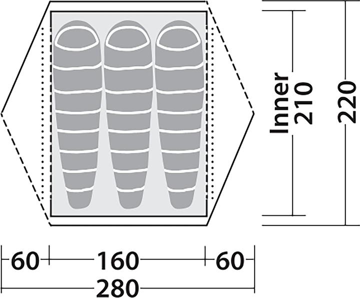 Produktbild Robens Aster 3 Pro (Kuppelzelt, 2.90 kg, 3 Personen)