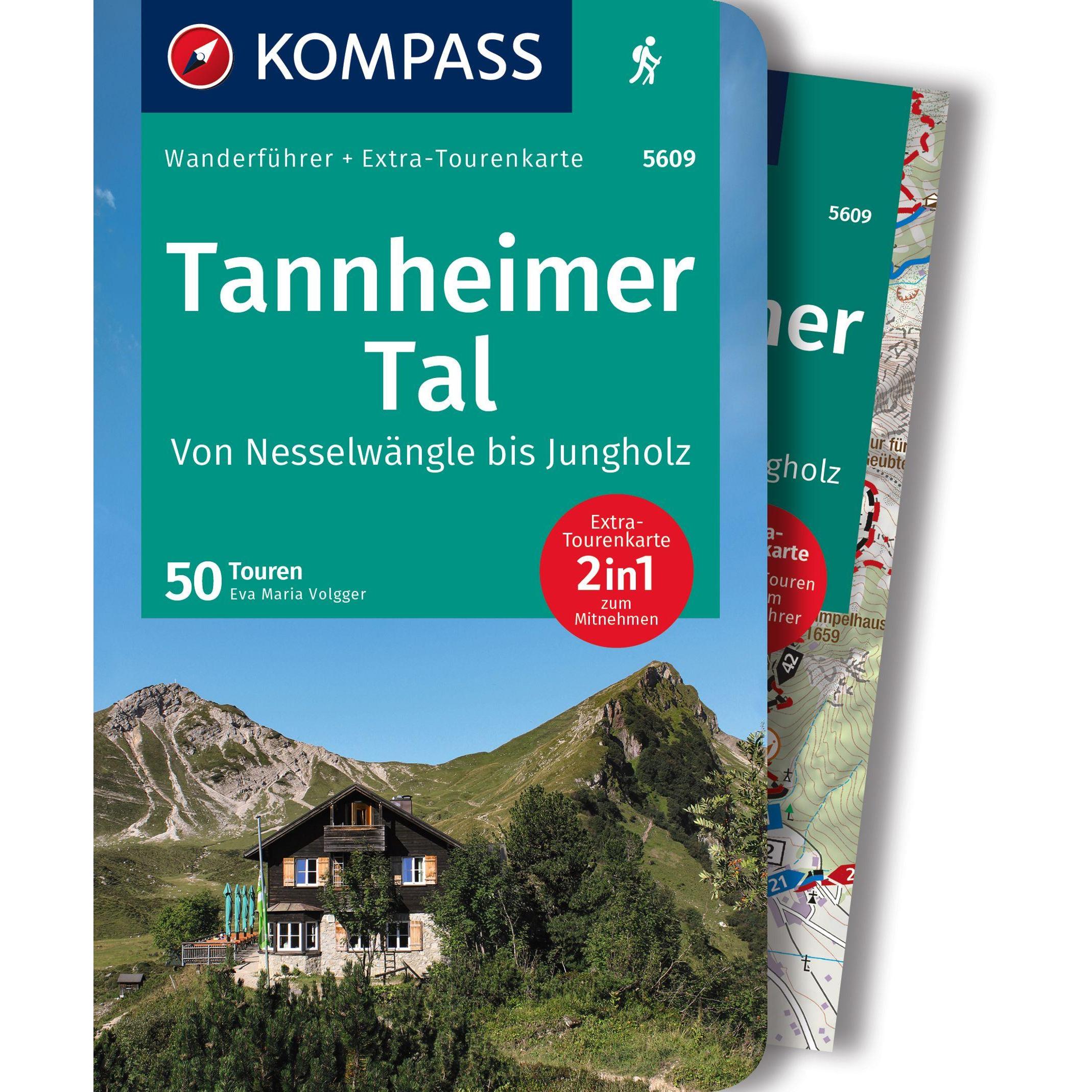 Wanderführer Tannheimer Tal von Nesselwängle bis Jungholz, 50 Touren, Landkarte