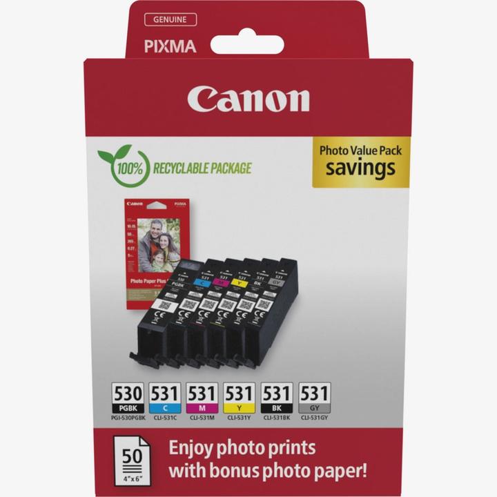 Produktbild Canon PGI-530 / CLI-531 Photo Value Pack (M, C, Y, GY, PGBK, BK)