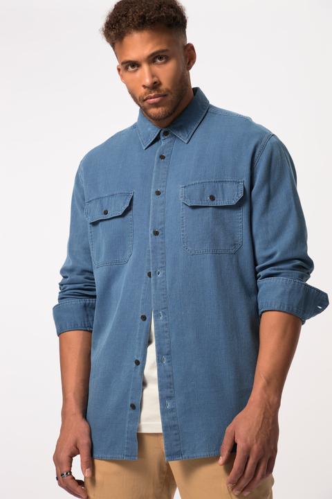 Produktbild Sthuge Jeansoptik-Hemd, Langarm, Kentkragen, Modern Fit (XXL)
