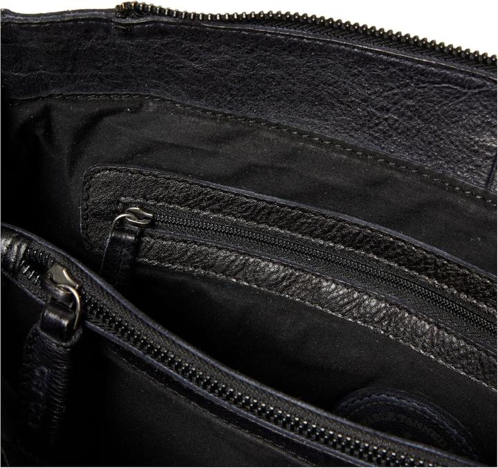 Actual product image Berba Medium Shoulder Bag / Crossbody Bag Ladies - Leather - San Remo - Black